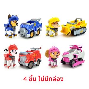 ของแท้ Paw Patrol ของเล่นทีมสํานักงานใหญ่ Tower Rescue Team อัศวินสไตล์อะนิเมะรูป Chase Marshall Buildup Rebound รถของเล่น