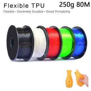 TPU 3D Printer Flexible Filament - 250g 1.75mm Length 80M