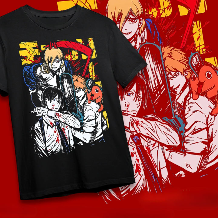 Chainsaw Man T-Shirt Chainsaw Man Anime CSM Denji Power Black Shirt All Size  Magishirt Graphic T Shirts  Oversized T Shirt