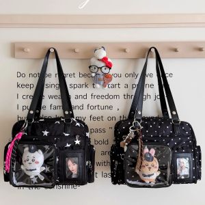 Design Original Small Square Bag with Cute Cat Pendant • Tote Ita Bag • Crossbody & Shoulder Doll Bag • Kawaii E-Girl Style • Kp