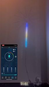 Đèn LED Pháo Hoa RGB 16 Triệu Màu Cảm Biến Âm Thanh Có Remote Kết Nối App Dán Tường Phong Cách Châu Âu