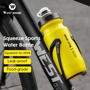 West Biking | WEST BIKING Leakproof Squeeze Bicycle Water Bottle Portable Outdoor Sports Kettle With Dust Cover 550ml/720ml PP5 Cycling Cup