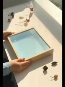 Transparent Plastic Acetate Wooden Shadow Box Photo Floating Frame Picture Frame Plant Dried Flower Specimen Art Toy Collection Figurine Frame Gift