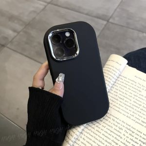 Thickened Frosted Wine Red  17Promax Phone Case Luxury 16Pro 14Pro Protective Cover Elliptical Airbag AntiFall for Women