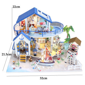 Mini Doll House DIY Small House Kit Miniature 3D Puzzle Assembly Model Building Room Bedroom Decoration Wooden Craft Dollhouse