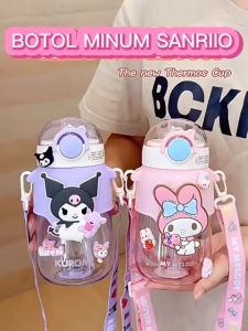 BOTOL MINUM SANRIO LUCU BOTOL TRAVELLING  BOTOL ANAK SEKOLAH KADO ULANG TAHUN  BIRTHDAY GIFT KADO ANAK CEWEK KADO ANAK COWOK TUMBLER KUROMI MELODY CINAMORROL POCACO | TTD