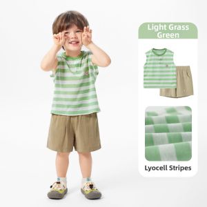 CICIIBEAR | Striped Casual Childrens Vest Set