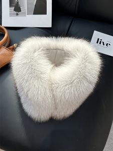 ผ้าพันคอขนกระต่ายหนาสำหรับฤดูหนาว ผ้าคลุมไหล่แบบอเนกประสงค์ ผู้หญิง ผ้าคลุมไหล่แบบยาวรัดรูป ผ้าคลุมไหล่แบบถอดได้ ผ้าคลุมไหล่แบบมีซิปรูด