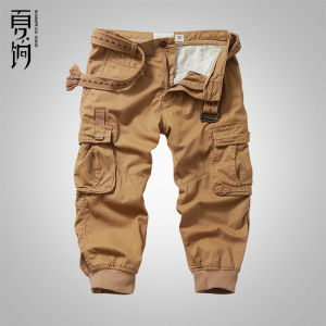 XIAXIANG | Multiple Pockets Workwear Trousers Camouflage 7 Quarter Trousers