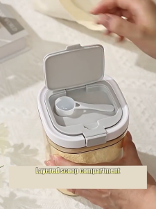 Moisture proof and airtight milk powder can food grade milk powder can with sealing ring and spoon