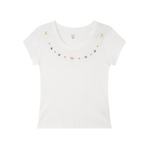 Contrast Shoulder Design Short Sleeve T-Shirt