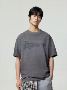 Jack Jones | Cotton Short Sleeve T-shirt Leisure Letter Print Ribbed Crew Neck Loose