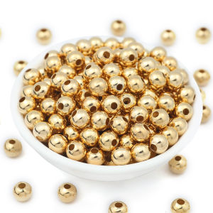 30-1000PCS 2-10mm Alloy Iron Golden Loose Spacer Beads For DIY Bracelets Jewelry Making Craft Components Accessories Wholesale