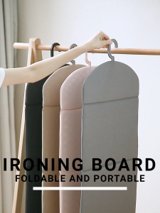 LOCAUPIN Foldable Ironing Board with Rotatable Hook Laundry Tools Hanging Space Saving Heat Insulation Ironing Mat