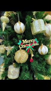 ป้ายแขวนผนัง Merry Christmas ป้ายแขวนประดับตกแต่งต้นคริสต์มาส