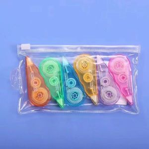 Bộ 6 Băng Xóa Cơ Học Kawaii Thiết Kế Dễ Thương Dùng Trang Trí Nhật Ký Và Đồ Dùng Học Tập