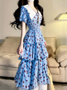 CHANGTONG | Floral Tiered Flared Dress