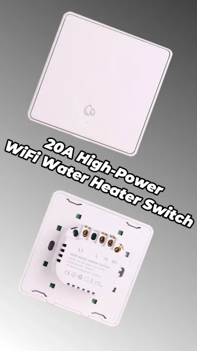SMATRUL Tuya 20A Tuya WiFi RF433 Smart Switch For Aircond Water Heater Boiler Tuya Smart Home 4000W Timing Countdown Wireless Wall Switch APP Voice Control
