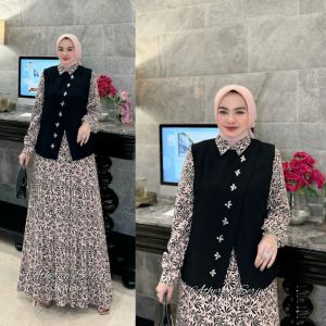 gamis motif simple kekinian produk kwee series edisi atheera dress