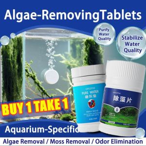 【BUY 1 TAKE 1】300pcs  Algae remover for aquarium 150 tablets Algae removal & algae growth inhibition Algae Remover For Aquarium Tablets Aquarium Cleaner Algae Remover Tablet High Efficiency For Aquarium Fish Tank Pond