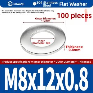 GUWANJI | 304 Stainless Steel Flat Washer