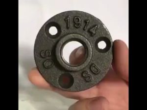 1/2" 3/4" 1" Malleable Thread Floor Flange Iron Pipe Fittings Fitting Wall Mount Industrial Vintage Retro Decor