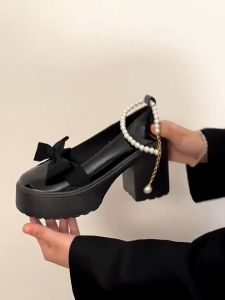 NEBULA STORE Giày cao gót nữ siêu cao cấp giày Mary Jane đế dày kiểu nơ mùa hè giày cao gót kiểu dáng dễ thương chất liệu mềm mại giày cao gót thoải mái