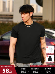 Spring Summer Fitness Short Sleeve T-Shirt Clone Cotton round Neck Base Shirt Men Sports Casual Quick Dry T-Shirt Breathable Loose Fit