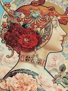 Kayou | Alphonse Mucha Beauty Style Diamond Painting Kit for Home Decor 5D DIY Full Drill Canvas Oil Painting by Numbers Pictures Art