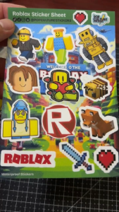 Roblox Inspired Vinyl Sticker Sheet – Waterproof Matte Laptop & Phone Stickers (10pcs)