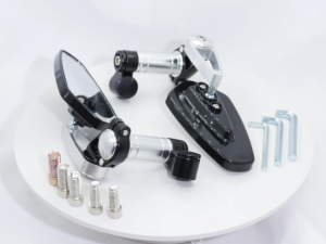 Motorcycle Aluminum Rear View Side Mirror Round Bar end Rear Mirror Universal