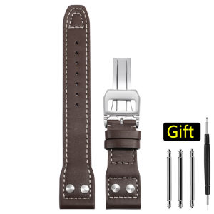 New 20mm 21mm 22mm For Iwc Pilot The Little Prince Portugal Series Fashion Classic Vintage RivetGenuine Leather Watch Strap