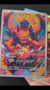 Funism | Handmade Samurai Style Charizard Custom Art Cards Anime Game Collectible Card Toy