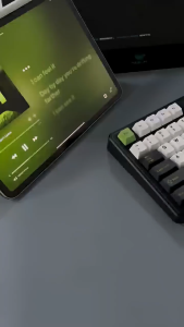 AULA F99 PRO  1800 Layout Gasket-Mounted Triple-Mode Mechanical Keyboard with Knob Black White Grey