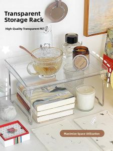 Foldable Desktop Organizer Shelf Dormitory Multi-Function Storage Rack for Cosmetic Cup Stationery Books Placement