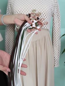 Renaissance Medieval Tassel Womens Long Rope Waistband Witch Crossbody Chain Viking Decoration Accessory Belt