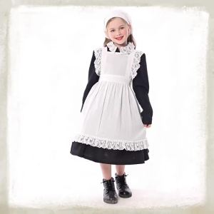 Childrens Day Black and White Lace Maid Clothing Stage Play Performance Manor Farm Maid Civilian Clothes