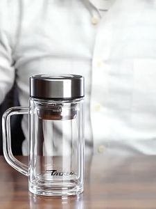 [Giá Hủy Diệt] Cốc lọc trà Cốc thủy tinh hai lớp pha trà BLB0022 Cốc pha trà thủy tinh có lõi lọc Dung tích 350ml-550ml