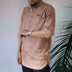 Koko kurta 3/4 polos BRAND IJTIHAD bahan katun madinah FODU premium