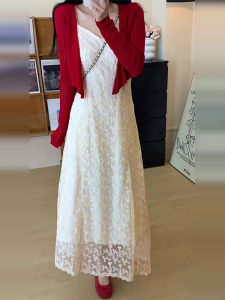 PEIZIXUAN | Elegant French Style Lace Strap Dress