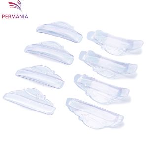 แผ่นดัดขนตาซิลิโคน PERMANIA 4 คู่ แบบ L Curl สำหรับดัดขนตา ยกขนตา 3 มิติ อุปกรณ์เสริมสำหรับดัดขนตา เครื่องมือแต่งหน้า