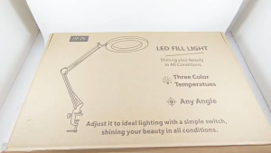 READY KKMOON Kaca Pembesar Service elektronik hp LED 2x Tri Color 12W 1200lm + Lampu Baca Klip