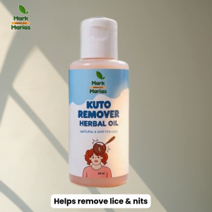 Mark and Marias Herbal Kuto Remover 60ml Head Lice and Nits Hair Care Solution for Kids and Adults Natural Herbal Hair Treatment Gentle Scalp Care Easy-to-Apply Formula Daily Hair Hygiene Suitable for All Hair Types Premium Quality Travel Friendly