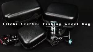 Luxurious Fishing Reel Cases Cover PU Leather Hard Fishing Wheel Protective Case Pouch Storage Box Waterproof Fishing Tackle Bag