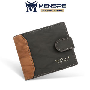 MENSPE Fashion Wallet Mens Simple Short Wallet PU Matte Business Wallets Tri-Fold Wallet Multi-Card Position Wallets Travel Purses Coin Pouch ID Credit Cards Holders