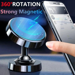 Double Sided Strong Magnet Car Holder Bracket Mount Dual Magnetic Phone Holder Car Rotatable Holders