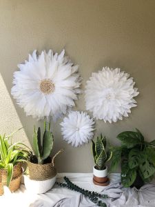 ตกแต่งผนังด้วยขนนกสไตล์ยุโรปเหนือ เหมาะสำหรับห้องนั่งเล่น ห้องนอน ตกแต่งผนังสไตล์อินส์ หรูหรา หรูหรา สไตล์วินเทจ เครื่องประดับตกแต่งผนัง