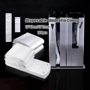 100Pcs Disposable Umbrella Covers Clear Wet Umbrella Bags Waterproof Umbrella Cover