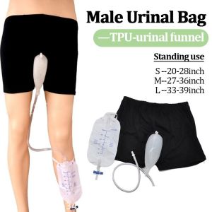 Mens Urinal Drainage Bag Leg Brace Reusable Pee Collection Bag Men/elderly Incontinence Underwear Leak Proof Urinal System