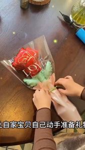 Bouquet of Flowers Gift Mothers Day Gift Ideas DIY Foil Rose Balloons With String Lights Wedding Birthday Party Decorations Eternal Ornaments For Women Ladies Valentines Day Anniversary